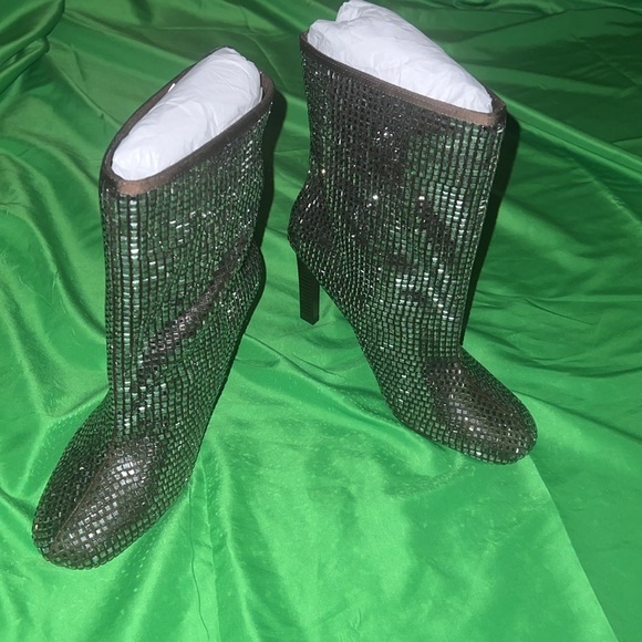 NWT Zara ZW Collection Rhinestone High Heeled Boots size 38 - Picture 6 of 15